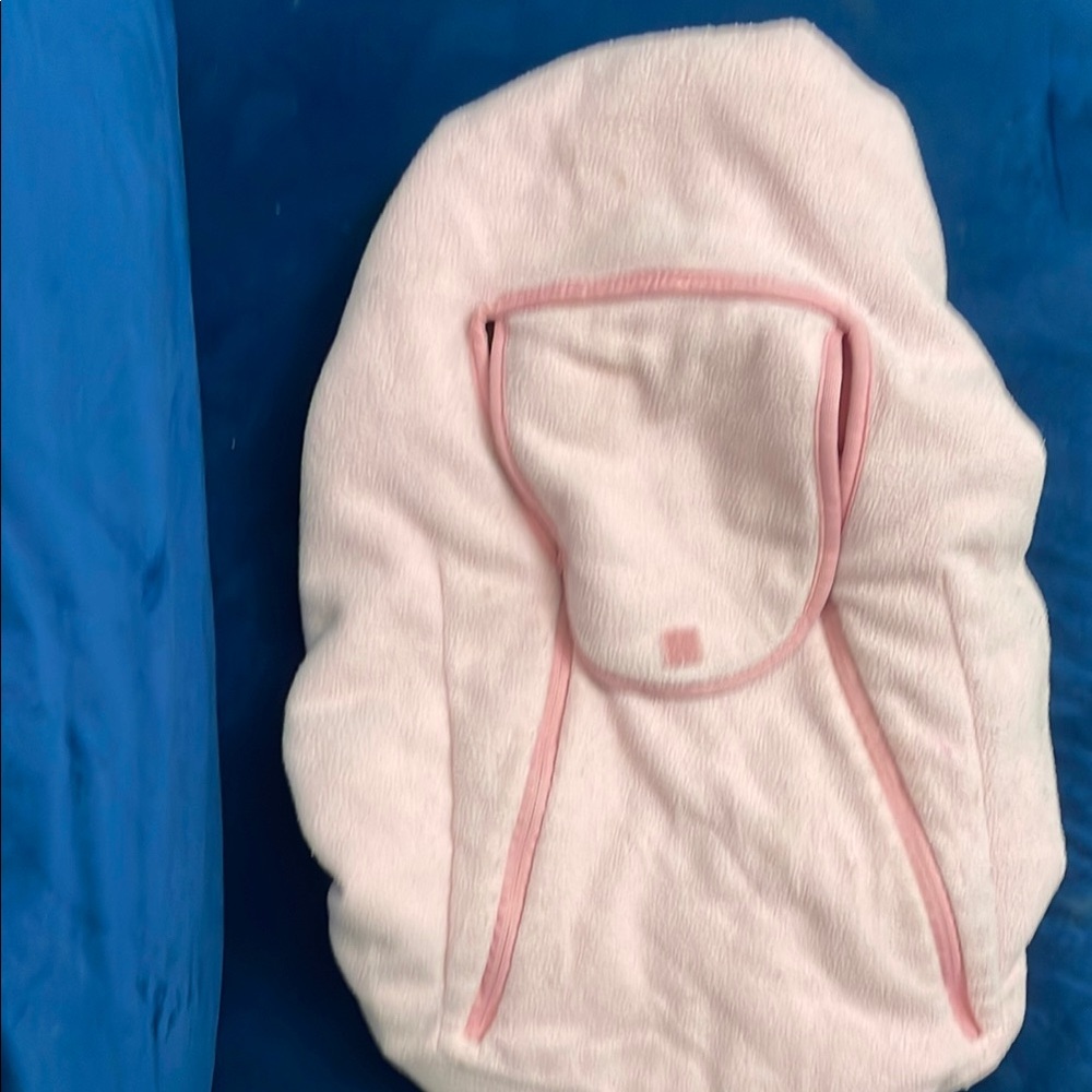 Bundle. Pink Colorful Car seat Canopy and a Pink Car seat Cover